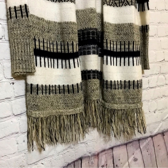 Fringed Duster Long Sweater Jacket Cardigan Cardy Blazer (Rich Colors!) - Picture 4 of 8